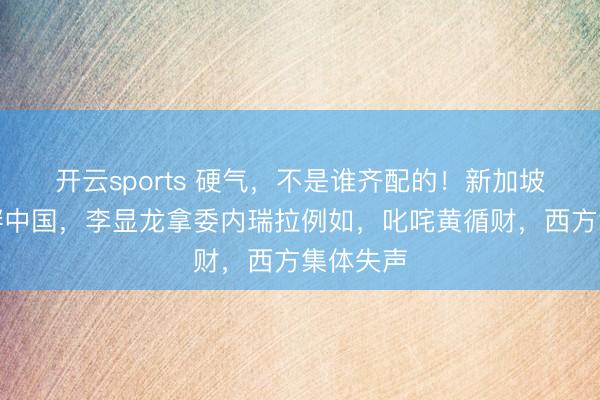开云sports 硬气，不是谁齐配的！新加坡屡次寻衅中国，李显龙拿委内瑞拉例如，叱咤黄循财，西方集体失声