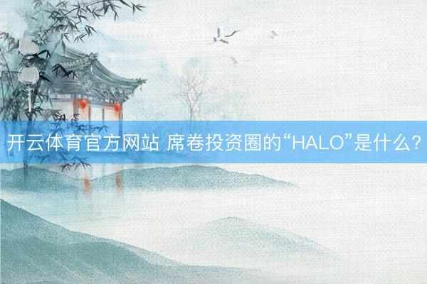 开云体育官方网站 席卷投资圈的“HALO”是什么?