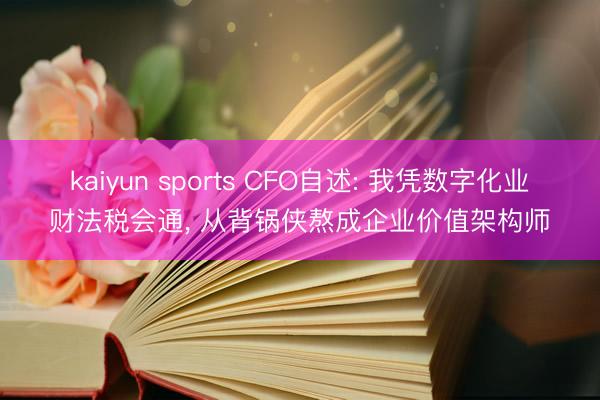 kaiyun sports CFO自述: 我凭数字化业财法税会通， 从背锅侠熬成企业价值架构师